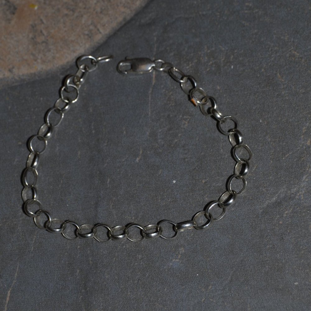 Sterling silver chain bracelet unisex